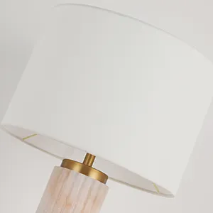 Triple gear-shaped alabaster art elgant living room table lamp